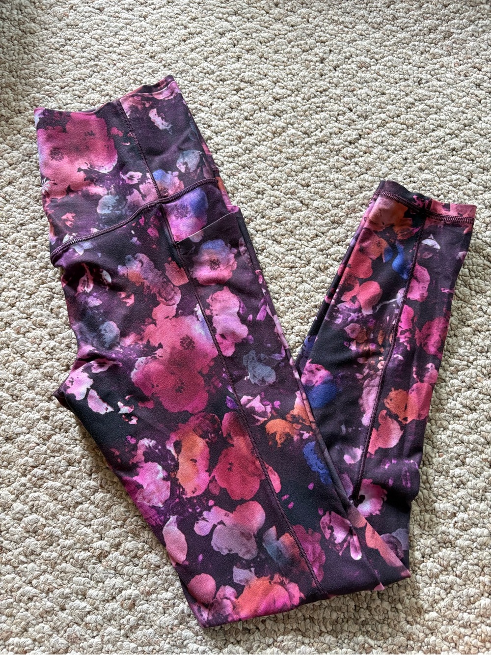 Athleta Purple Floral Leggings